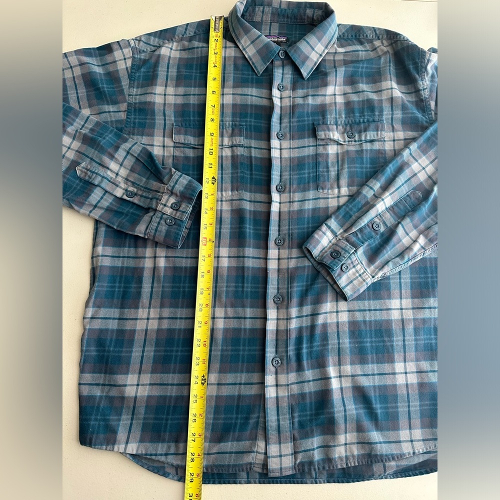 PATAGONIA Buckshot Organic Long Sleeve Button Down Plaid Shirt Men’s Size Large - Picture 7 of 8
